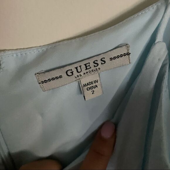 Guess Avah Printed Popover Dress (2, Spa Blue) - Picture 3 of 5